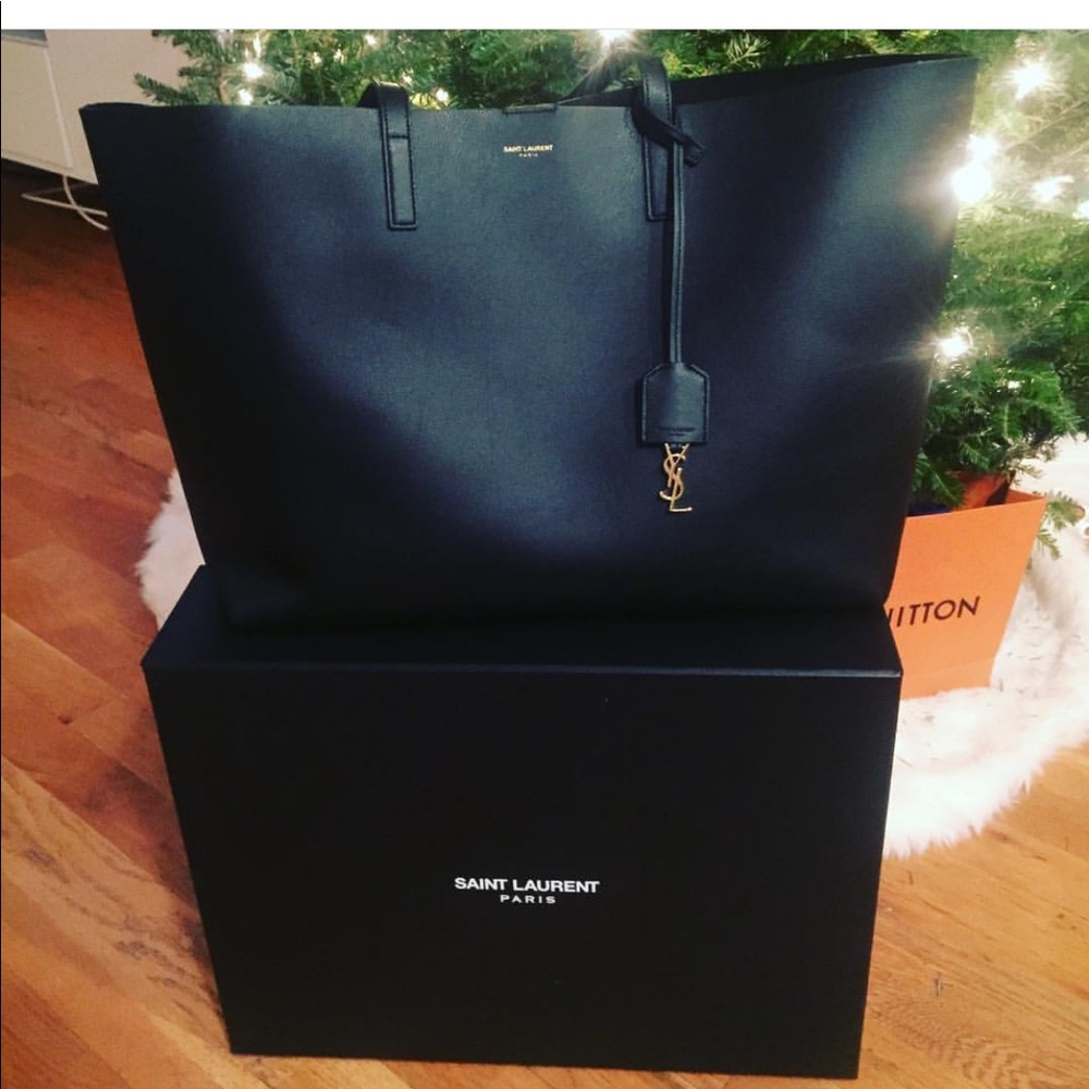 YSL SHOPPER TOTE black